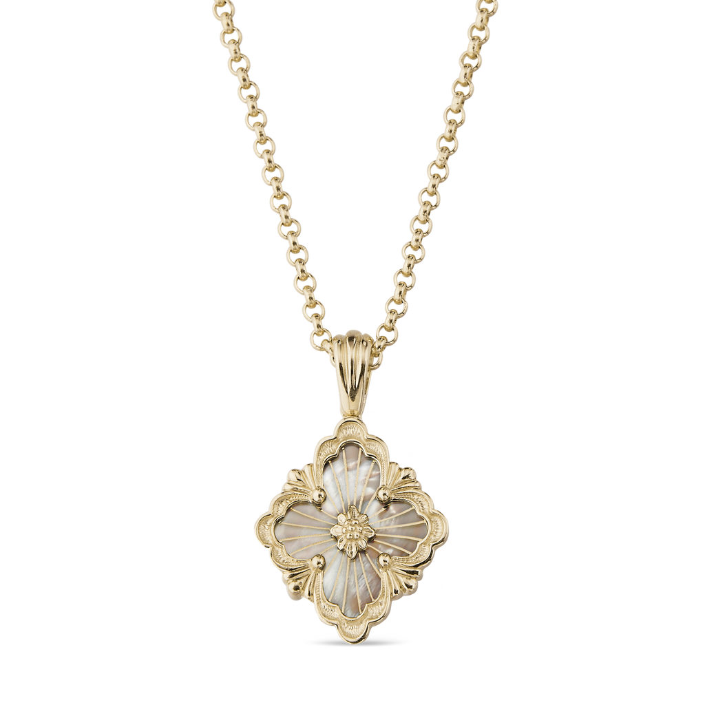 Carave Paris Ruby Bloom Quatrefoil Pendant Necklace