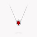 Carave Paris Ruby Halo Pendant Necklace