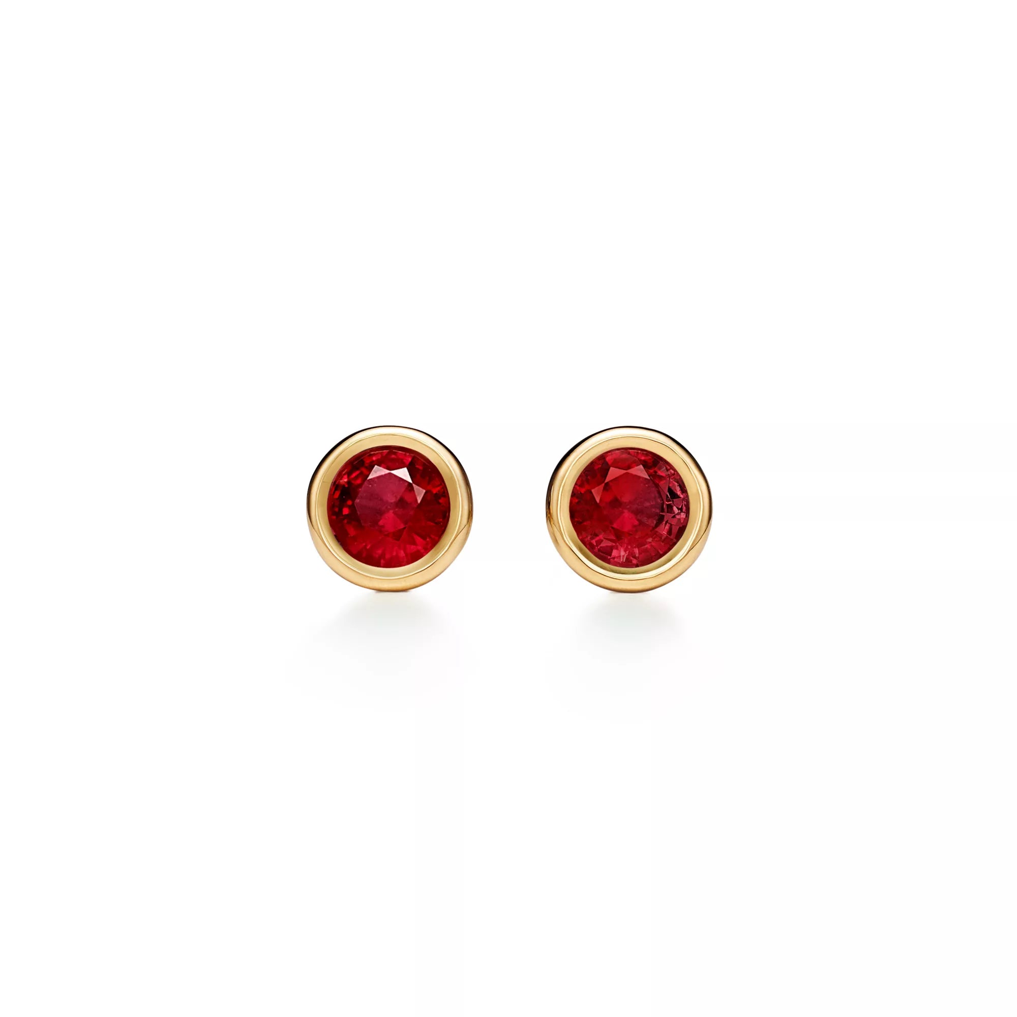 Carave Paris Ruby Red Bezel Stud Earring