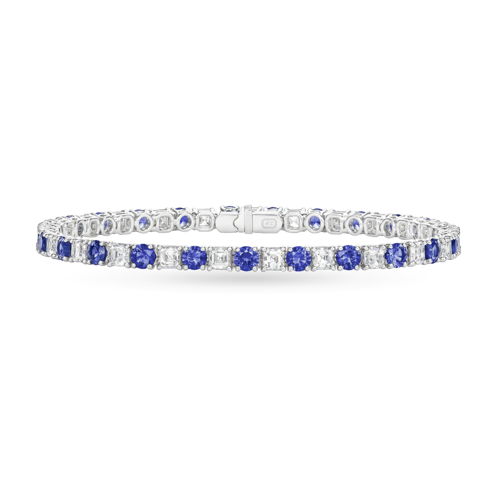 Carave Paris Pink Sapphire & Diamond Tennis Bracelet