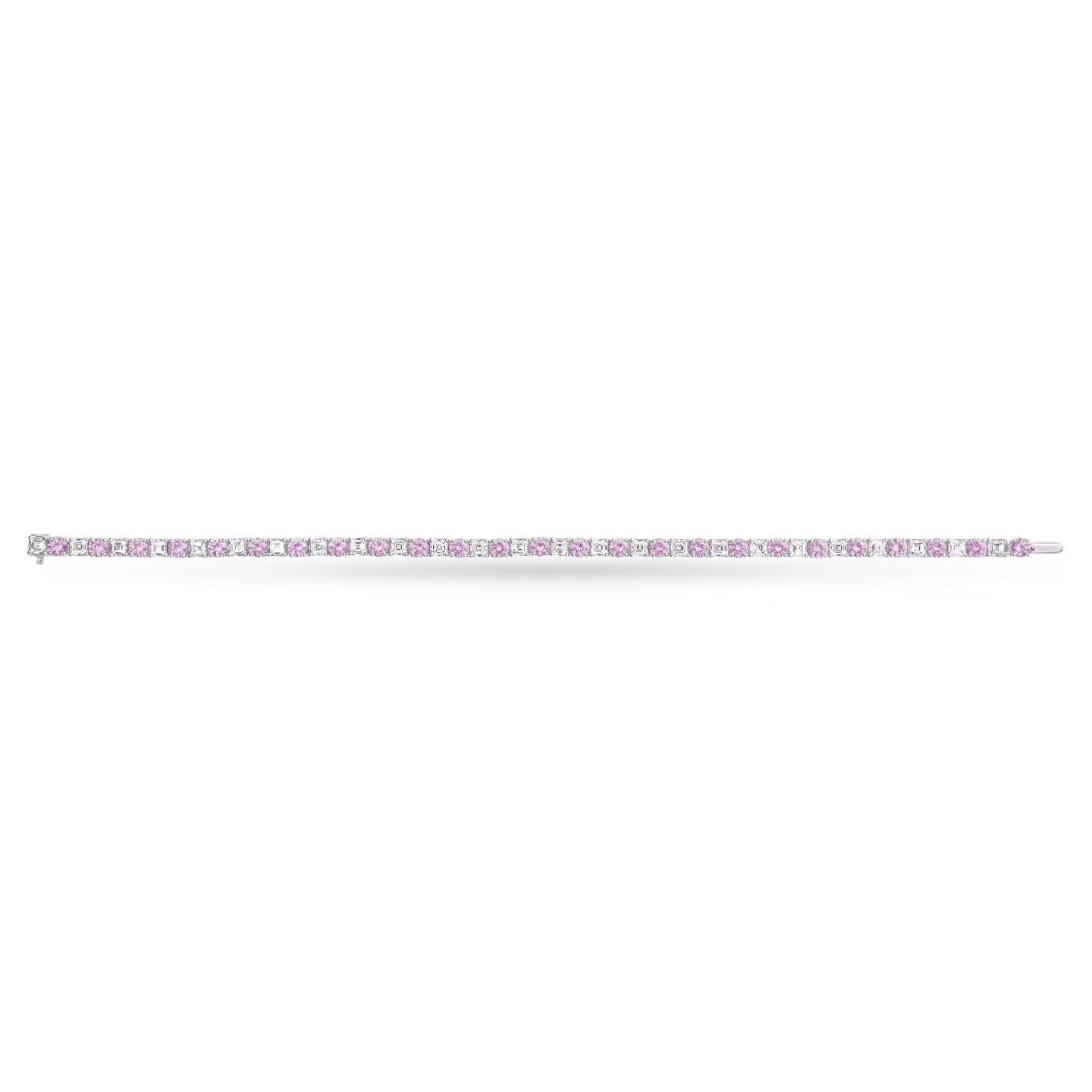 Carave Paris Pink Sapphire & Diamond Tennis Bracelet