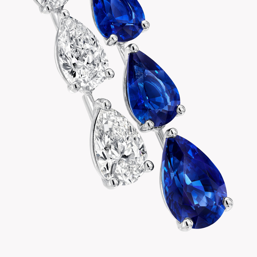 Carave Paris Sapphire Teardrop Cascade Earrings