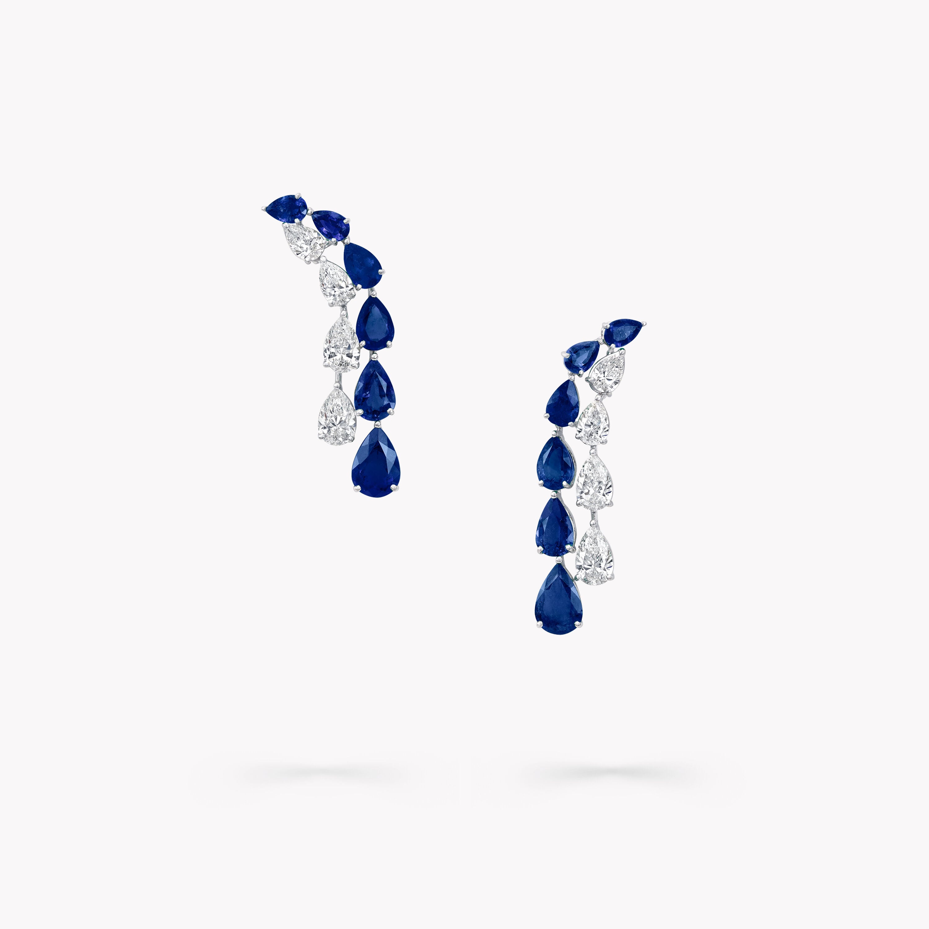 Carave Paris Sapphire Teardrop Cascade Earrings