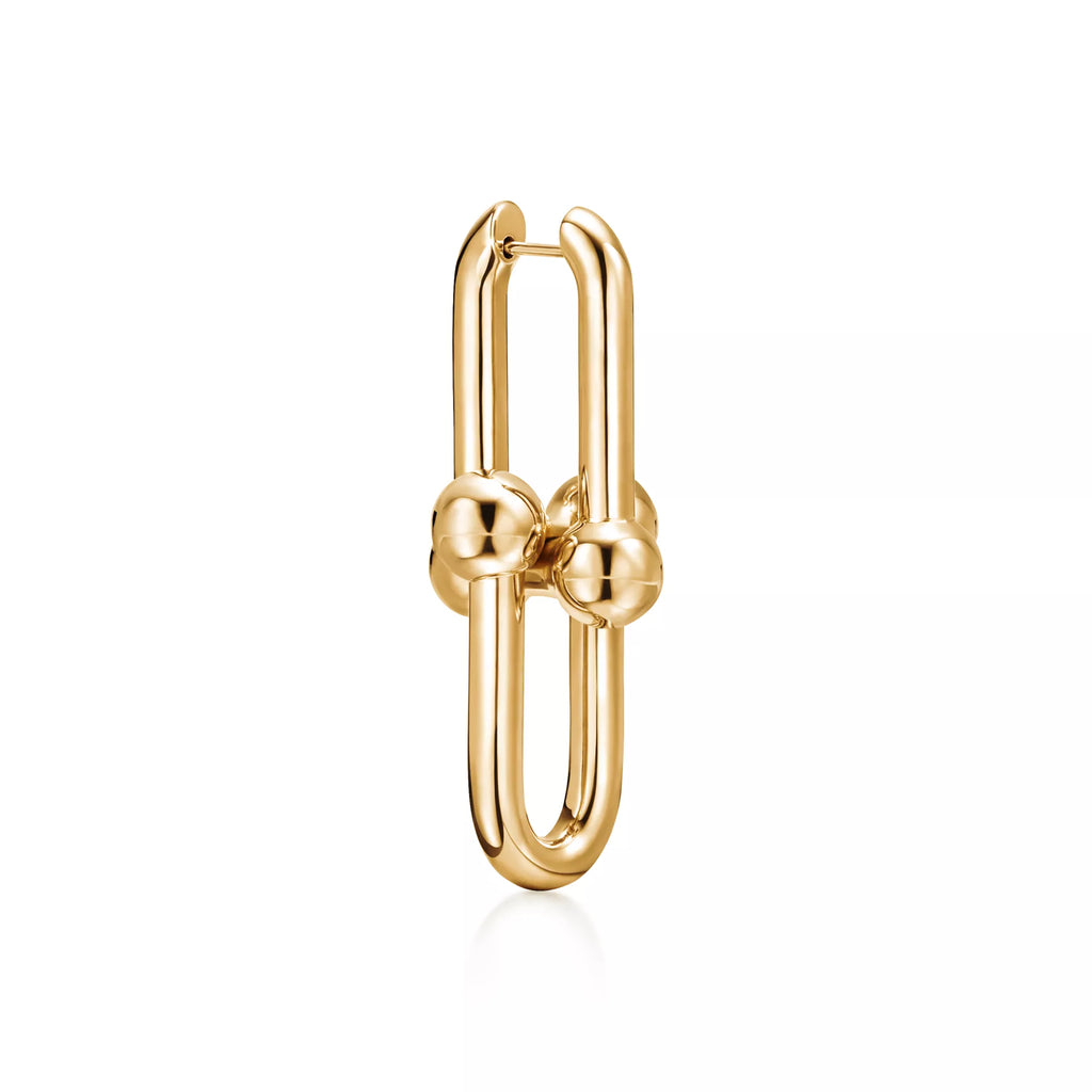Carave Paris Sculpted Sphere Link Hoop Earring
