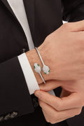 Carave Paris Serpente Emerald Pavé Open Cuff Bracelet