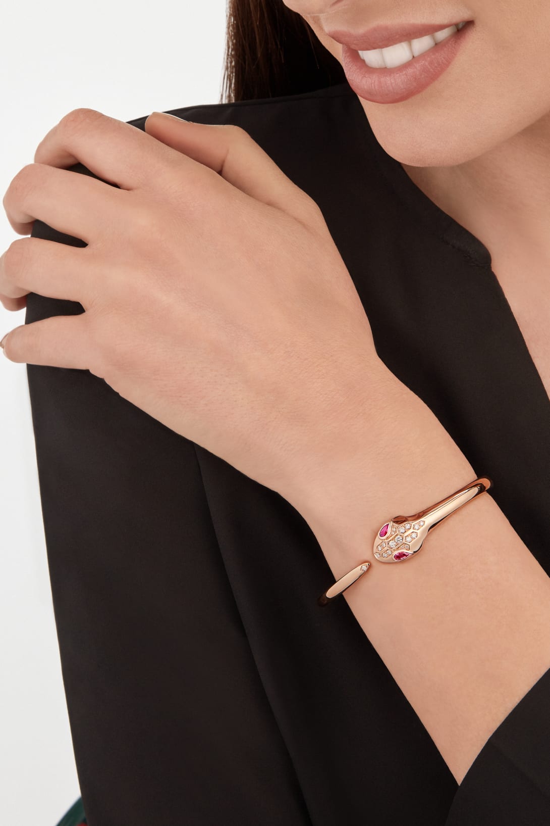 Carave Paris Serpente Gemstone Open Cuff Bracelet