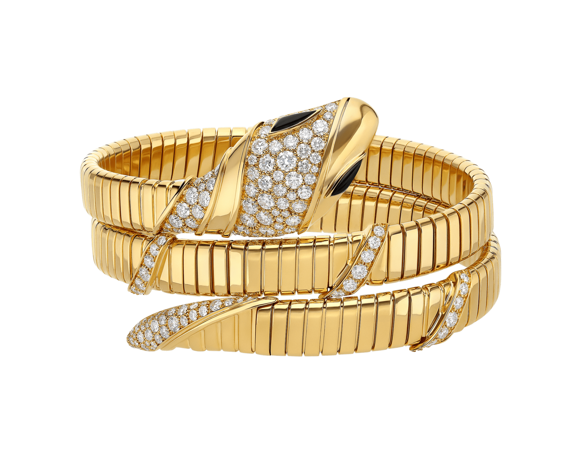 Carave Paris Serpente Luxury Triple Wrap Diamond Bracelet