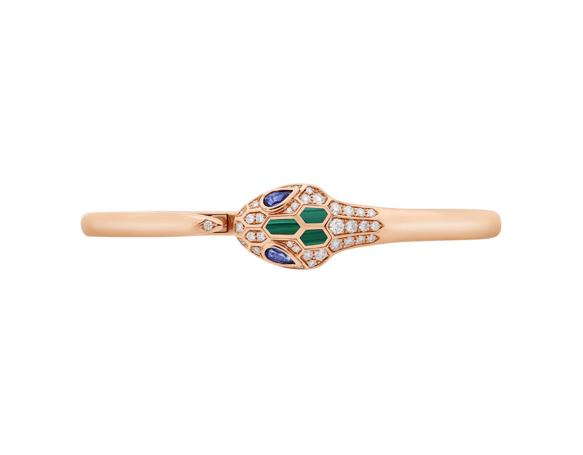 Carave Paris Serpente Malachite & Sapphire Open Cuff Bracelet