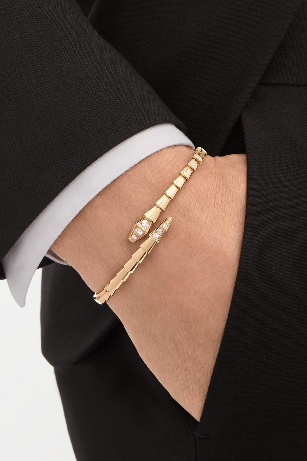 Carave Paris Serpente Slim Diamond Wrap Bracelet
