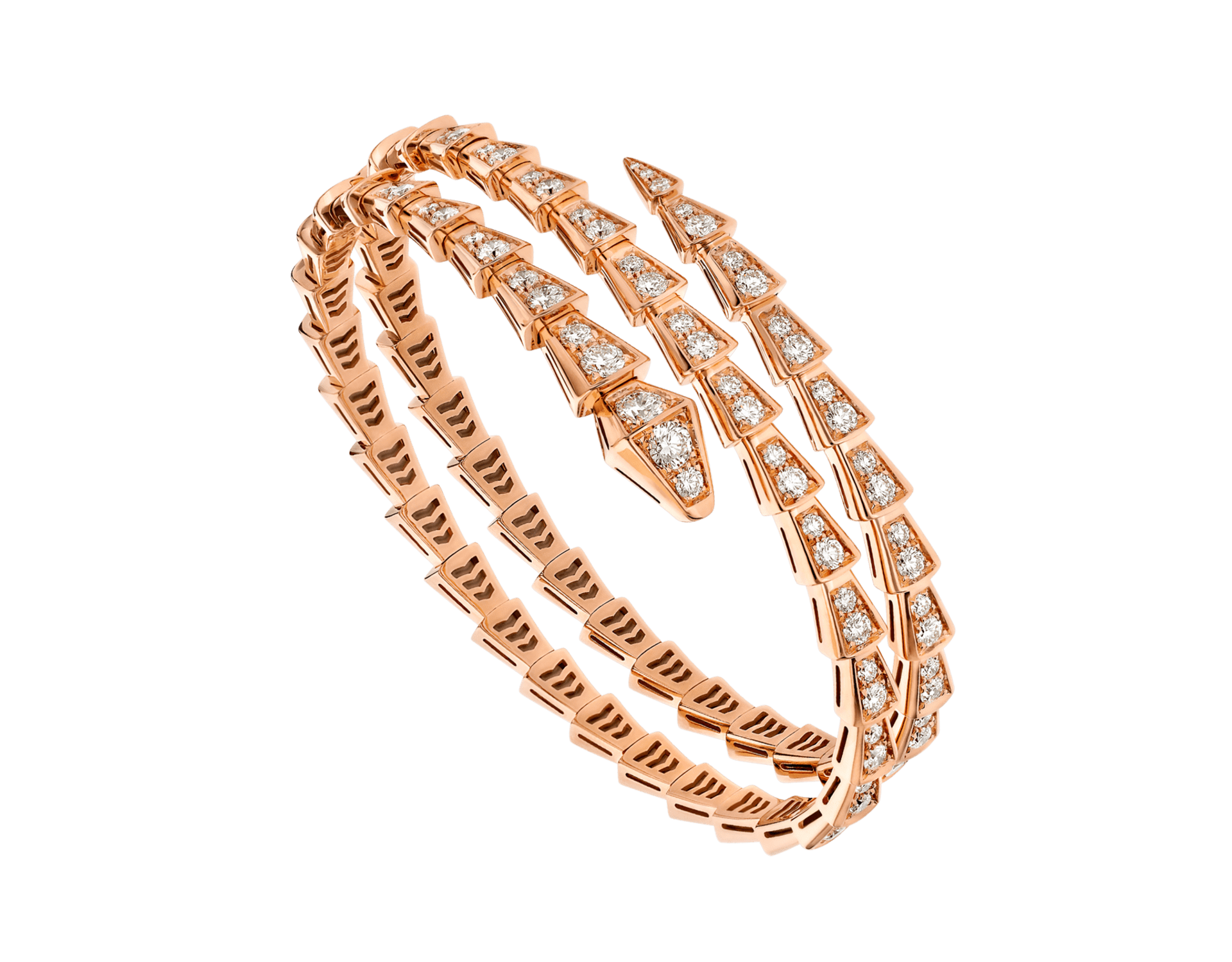 Carave Paris Serpente Spiral Diamond Wrap Bracelet