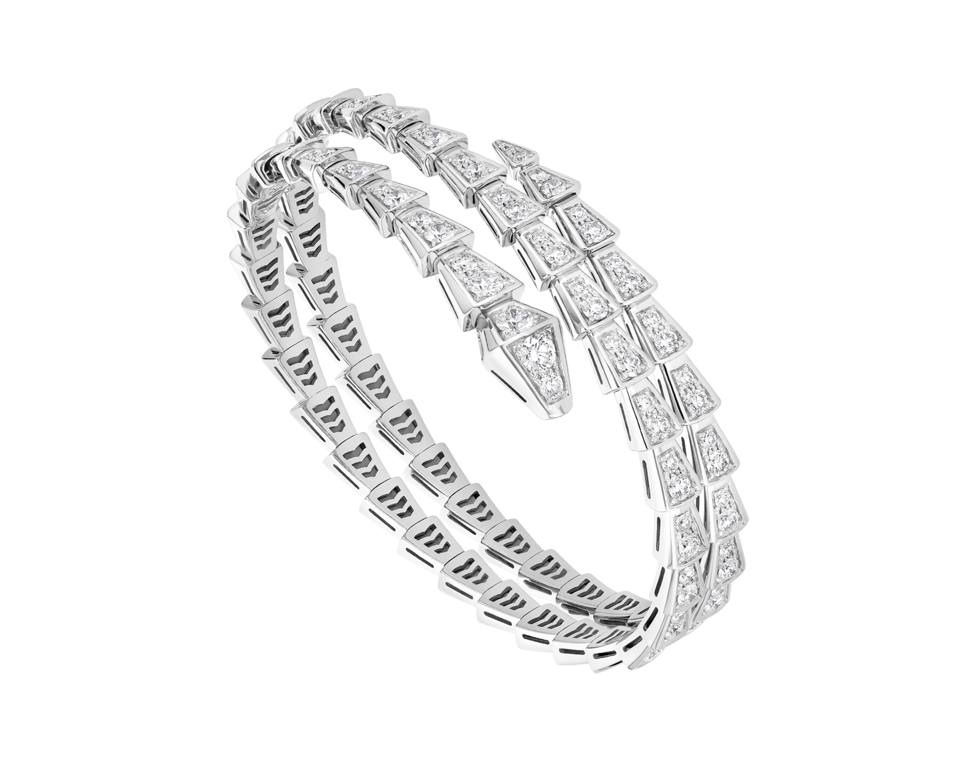 Carave Paris Serpente Spiral Diamond Wrap Bracelet