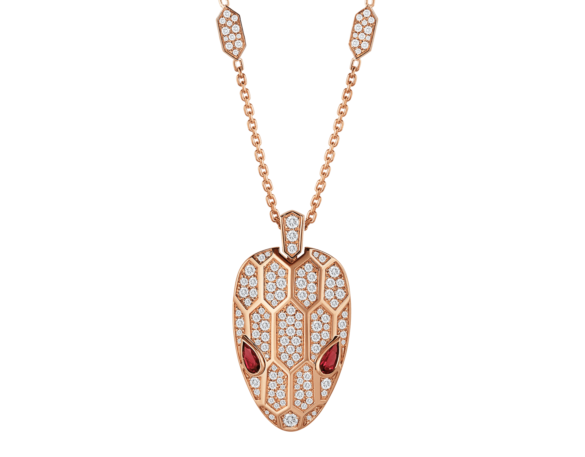Carave Paris Serpenti Diamond & Ruby Pendant Necklace