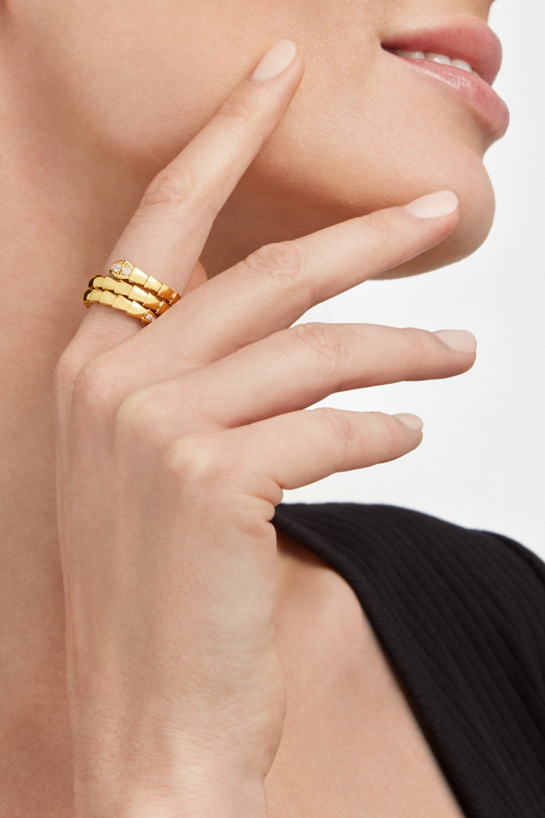 Carave Paris Serpenti Flexible Band Rose Gold Ring