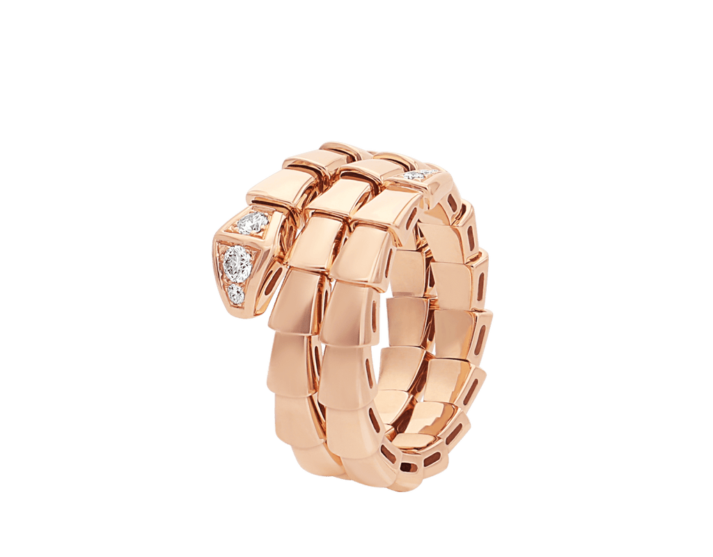 Carave Paris Serpenti Flexible Band Rose Gold Ring