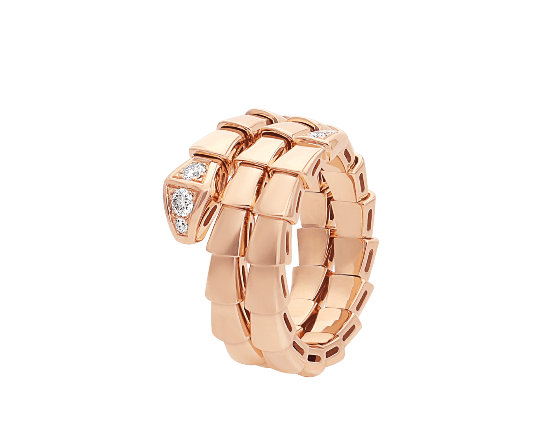 Carave Paris Serpenti Flexible Band Rose Gold Ring