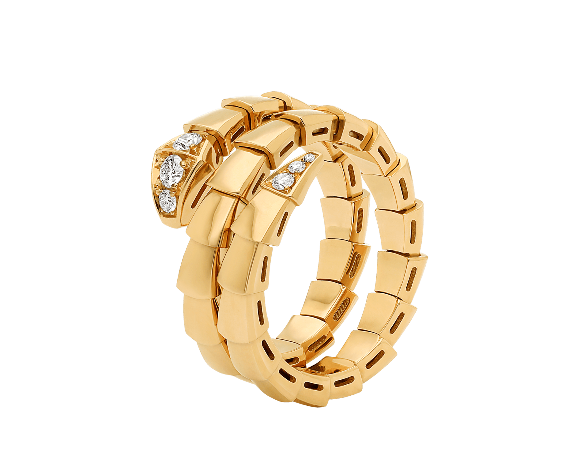 Carave Paris Serpenti Flexible Band Rose Gold Ring