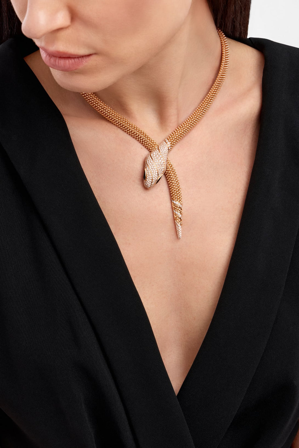 Carave Paris Serpenti Pavé Wrap Collar Necklace