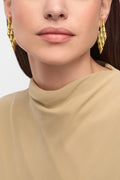 Carave Paris Serpenti Pyramid Gold Drop Earrings