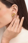 Carave Paris Serpenti Pyramid Gold Single Ear Cuff