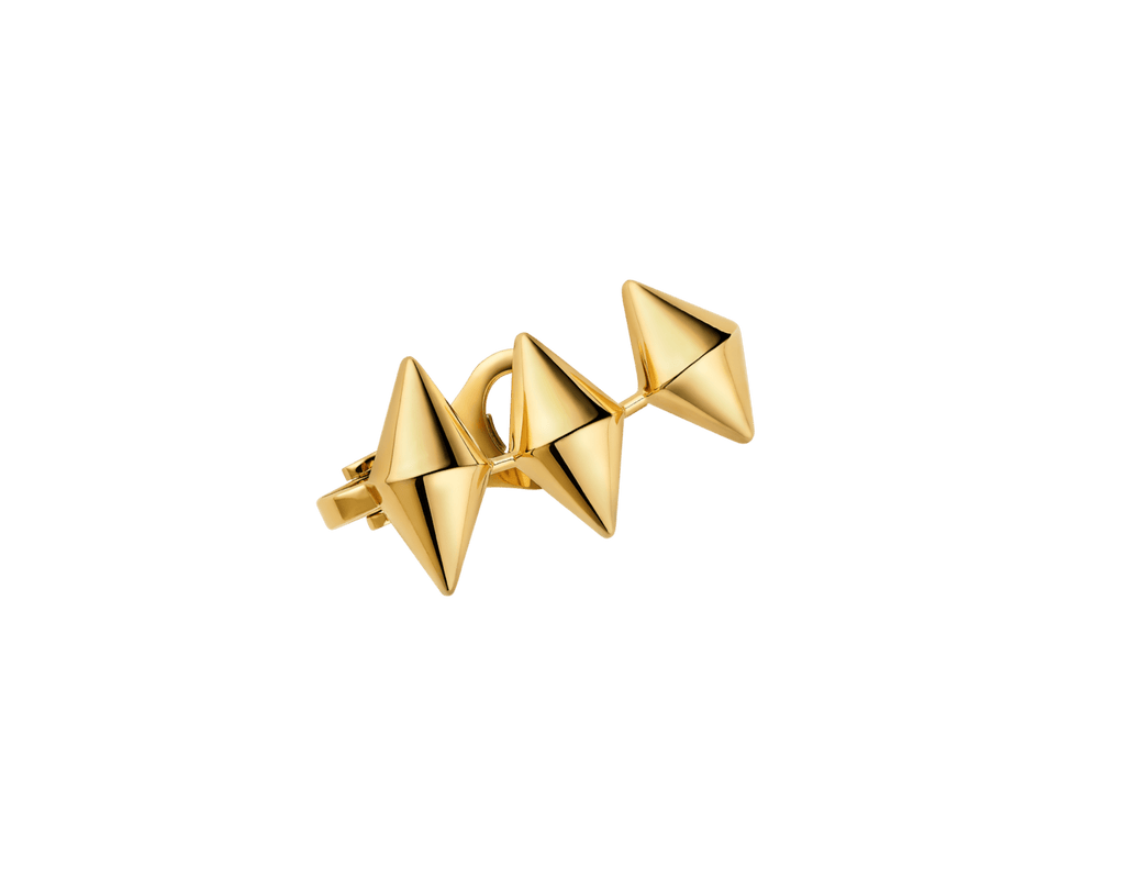 Carave Paris Serpenti Pyramid Gold Single Ear Cuff