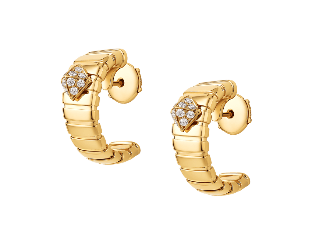 Carave Paris Serpenti Viper Hoop Earrings in Yellow Gold