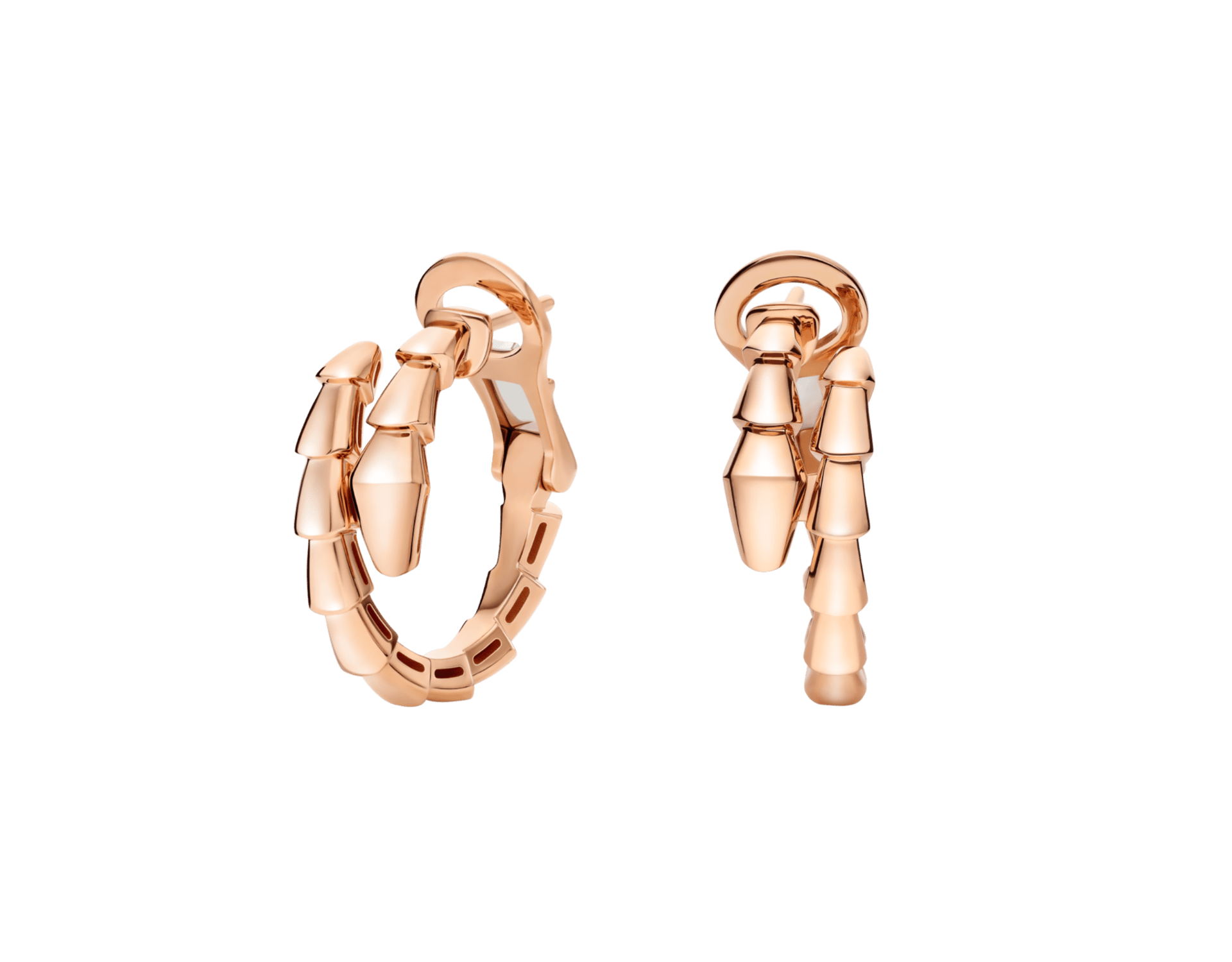 Carave Paris Serpenti Viper Mini Hoop Earrings in Yellow Gold