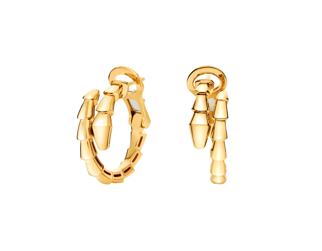 Carave Paris Serpenti Viper Mini Hoop Earrings in Yellow Gold