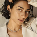Carave Paris Silver Crystal Tennis Choker Necklace