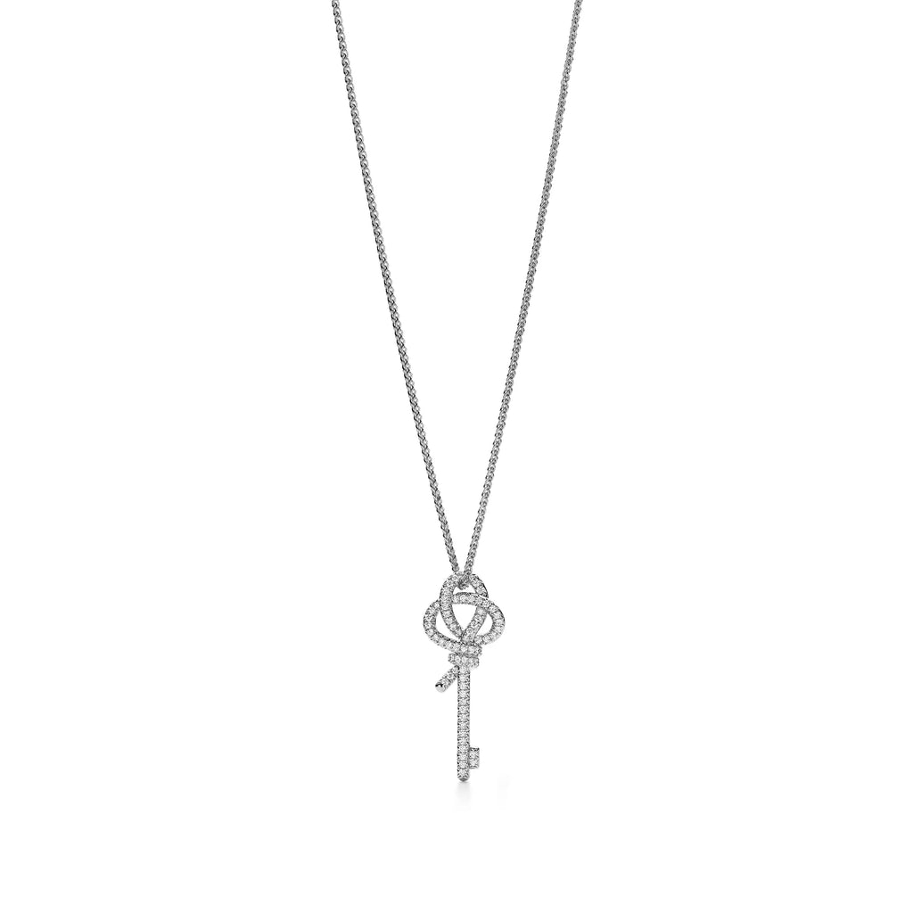 Carave Paris Silver Knot Key Pendant Necklace