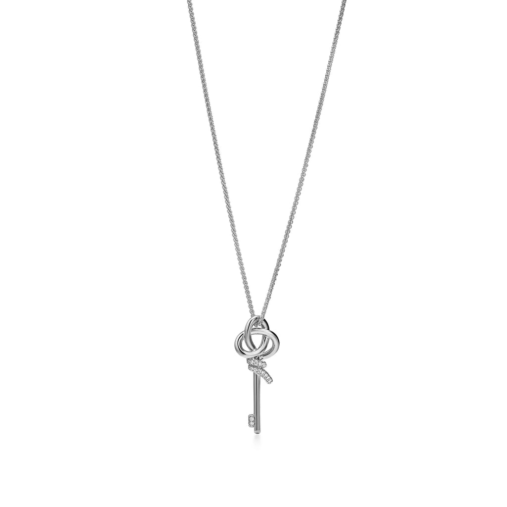 Carave Paris Silver Knot Key Pendant Necklace