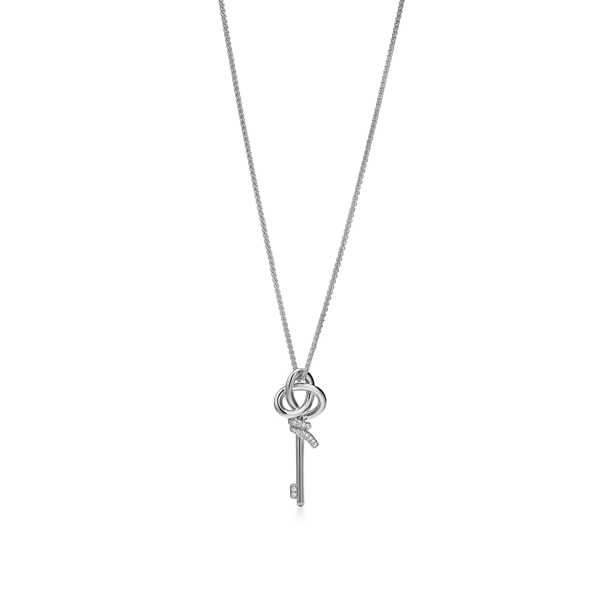 Carave Paris Silver Knot Key Pendant Necklace