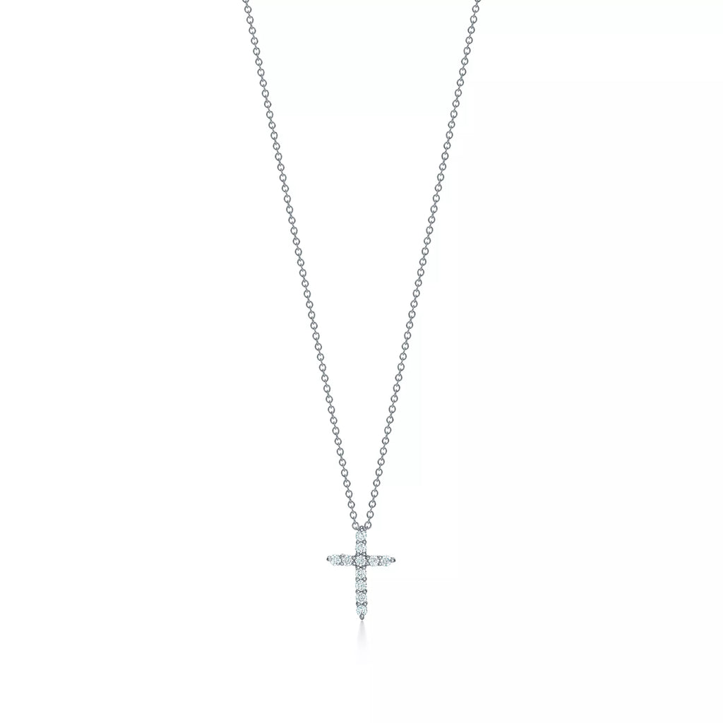 Carave Paris Silver Pavé Cross Pendant Necklace