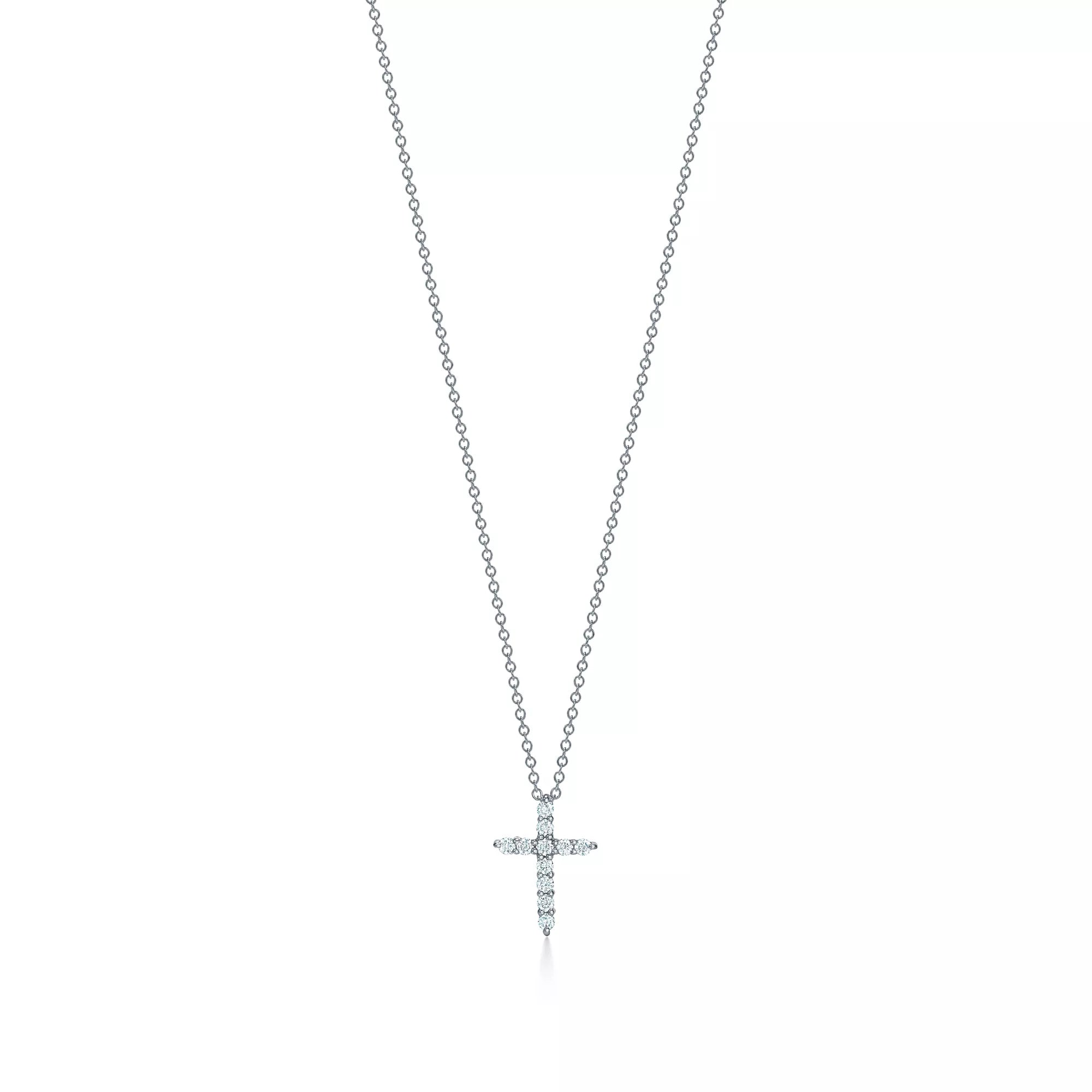 Carave Paris Silver Pavé Cross Pendant Necklace