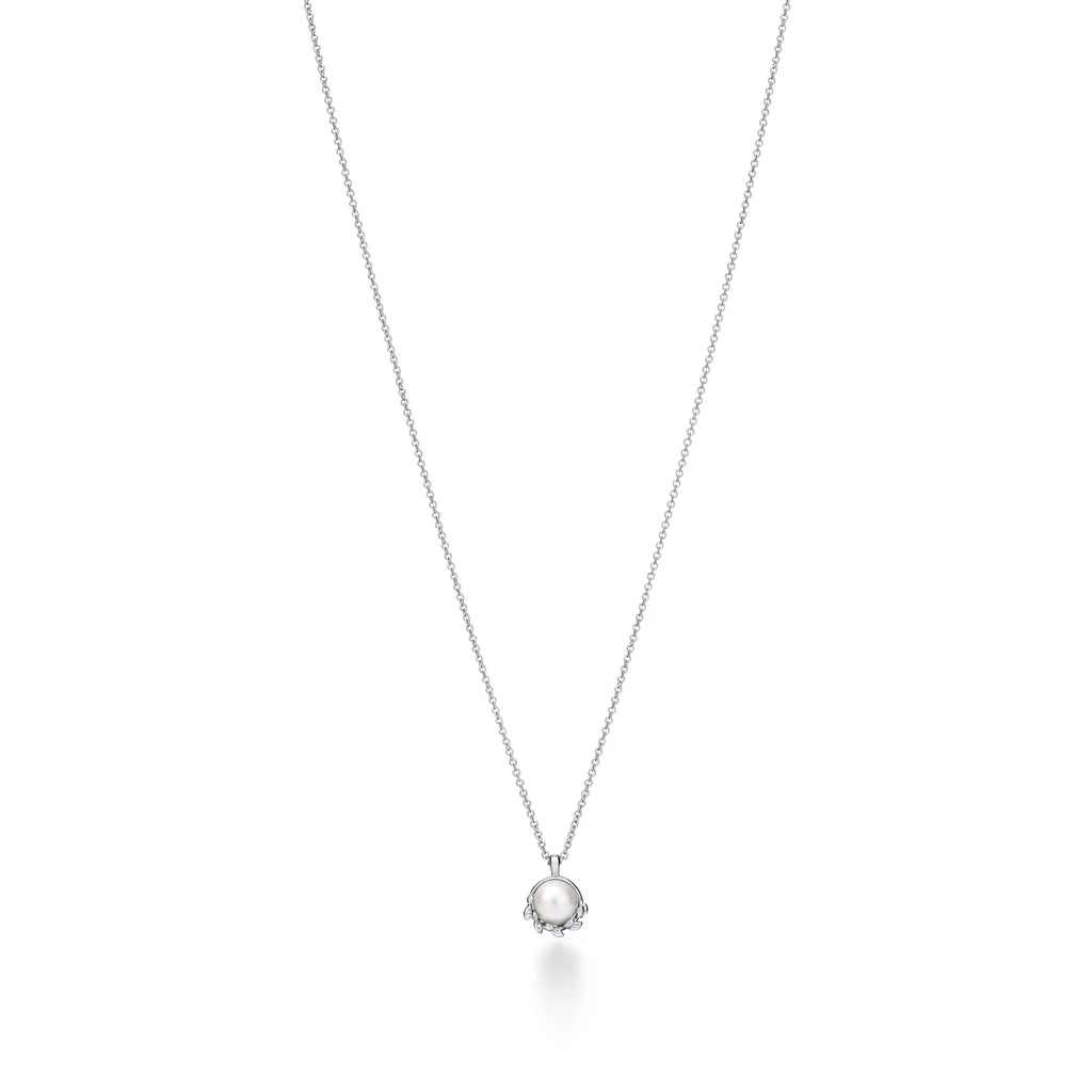 Carave Paris Silver Solitaire Pearl Pendant Necklace