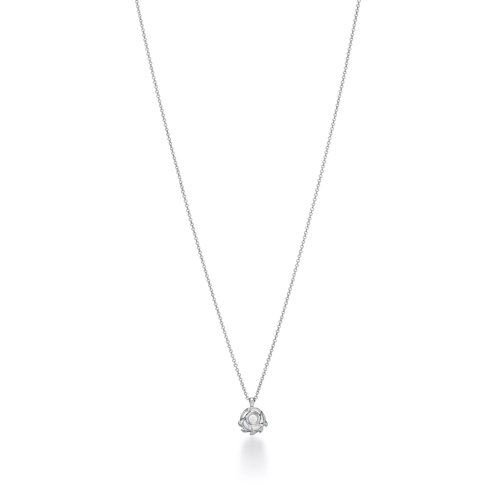 Carave Paris Silver Solitaire Pearl Pendant Necklace