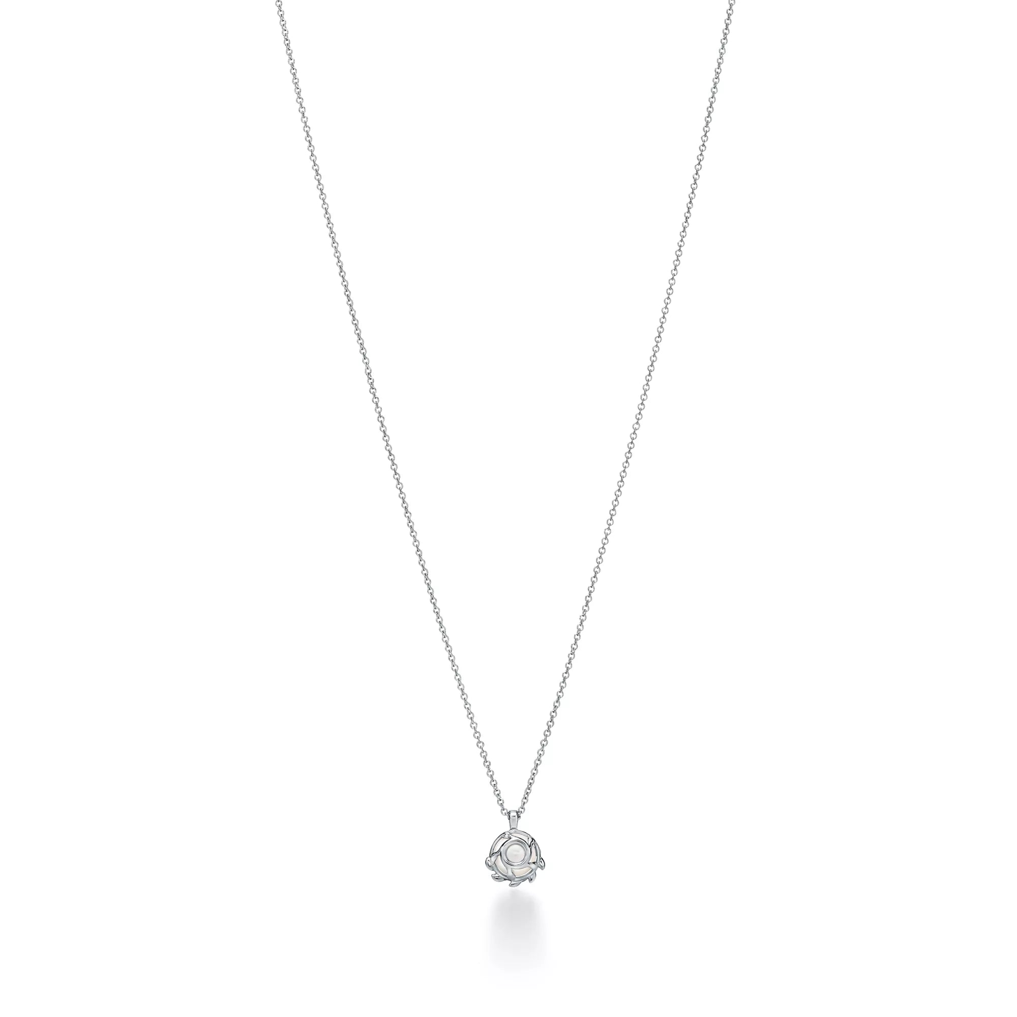 Carave Paris Silver Solitaire Pearl Pendant Necklace