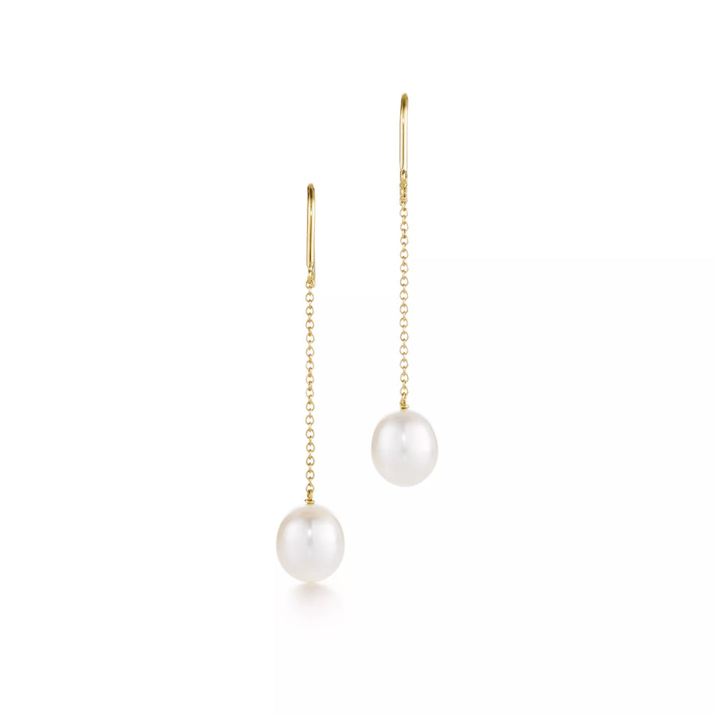 Carave Paris Single Pearl Threader Drop Earring