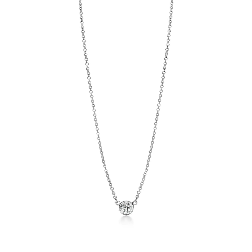 Carave Paris Solitaire Bezel Diamond Silver Necklace