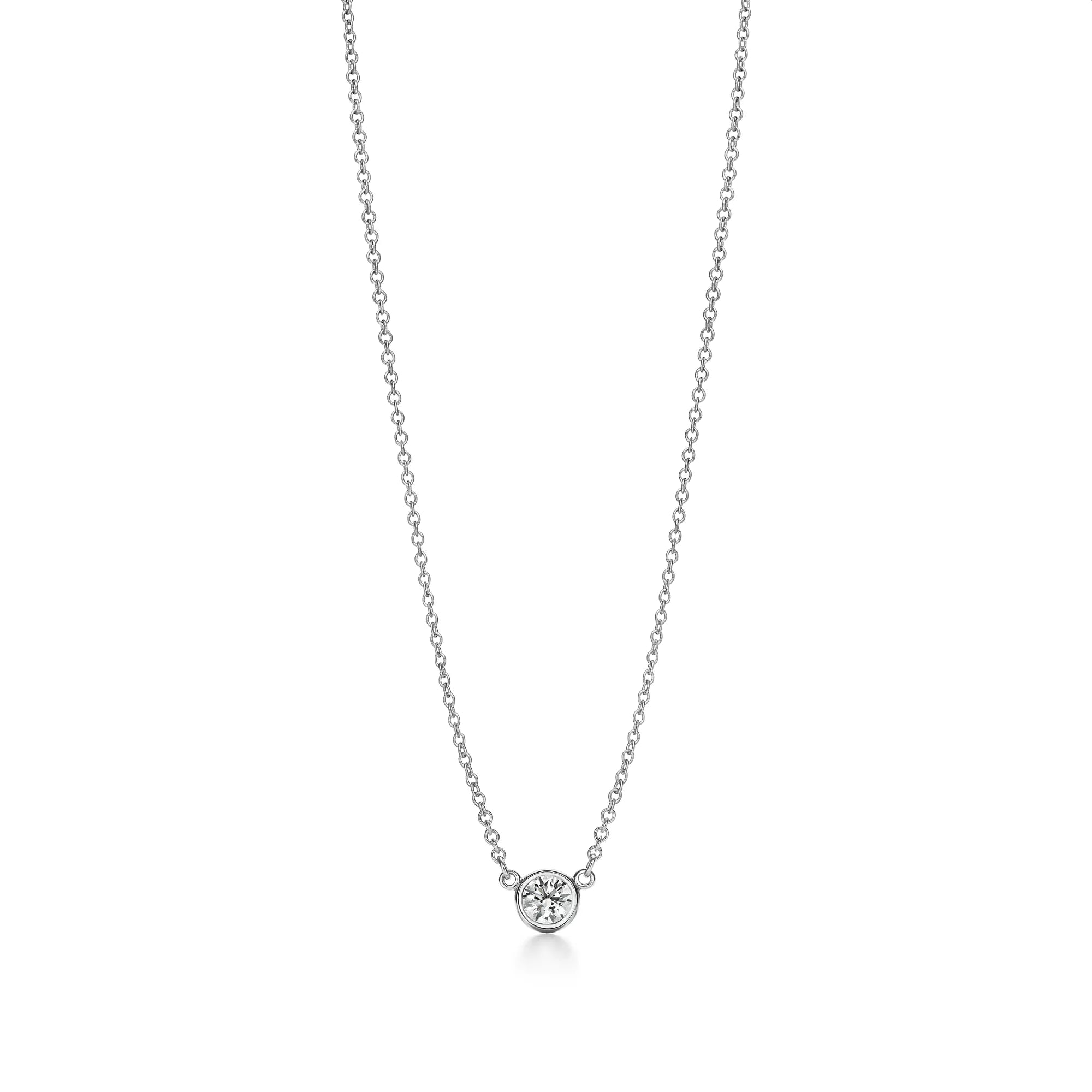 Carave Paris Solitaire Bezel Diamond Silver Necklace