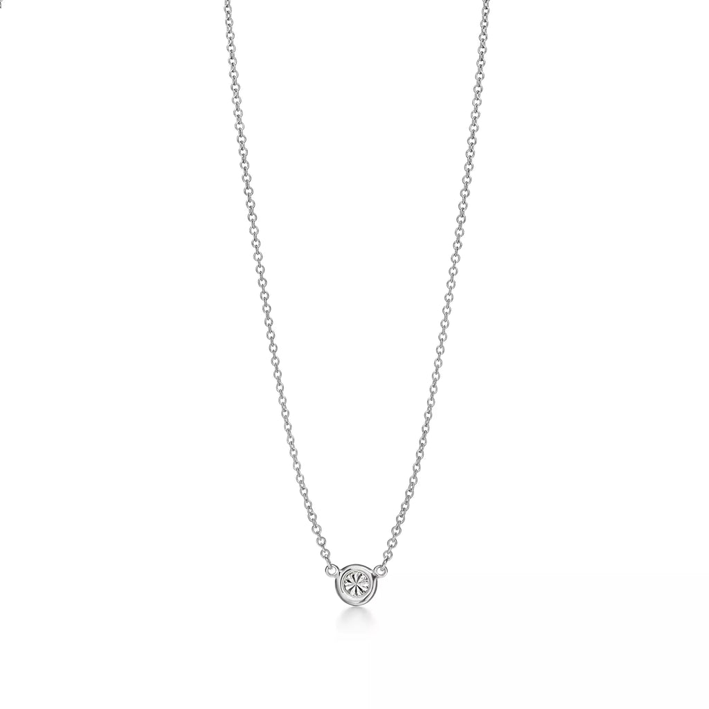 Carave Paris Solitaire Bezel Diamond Silver Necklace