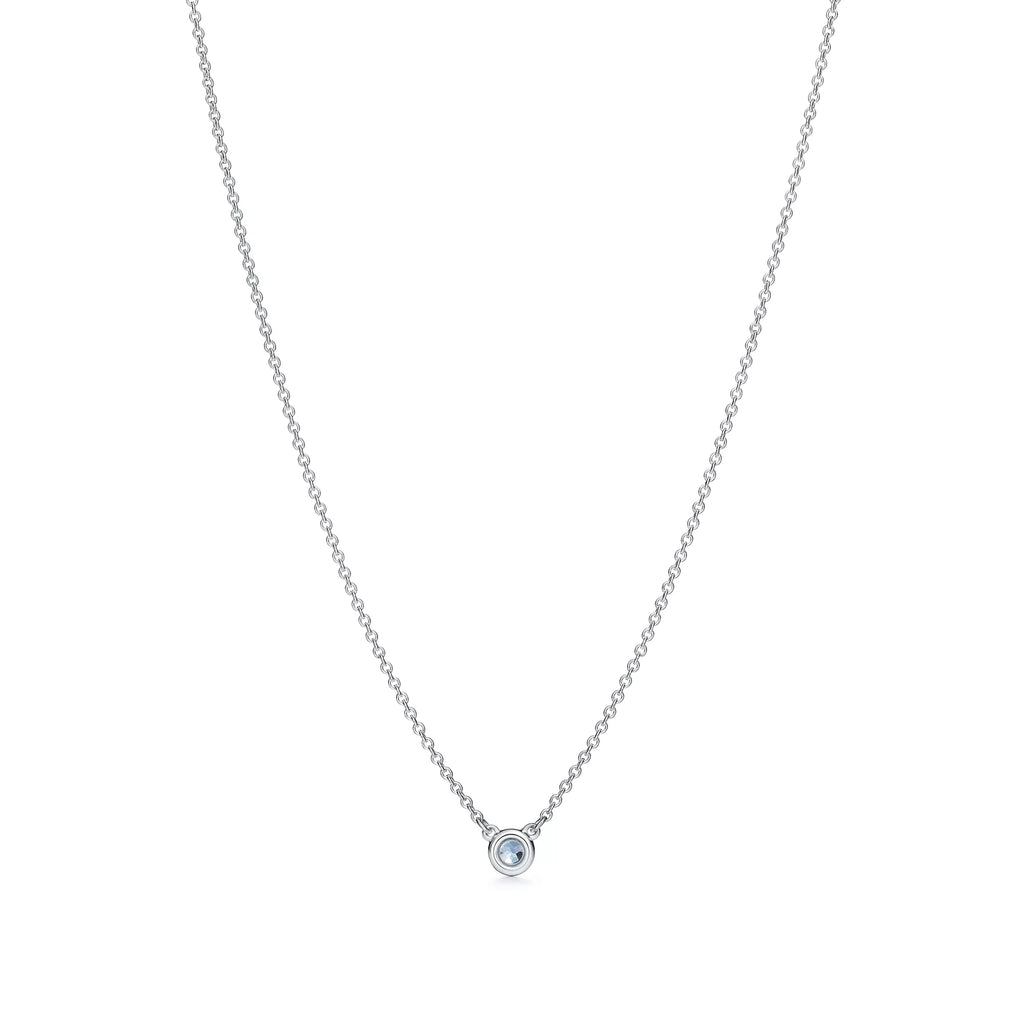 Carave Paris Solitaire Diamond Pendant Necklace in Silver