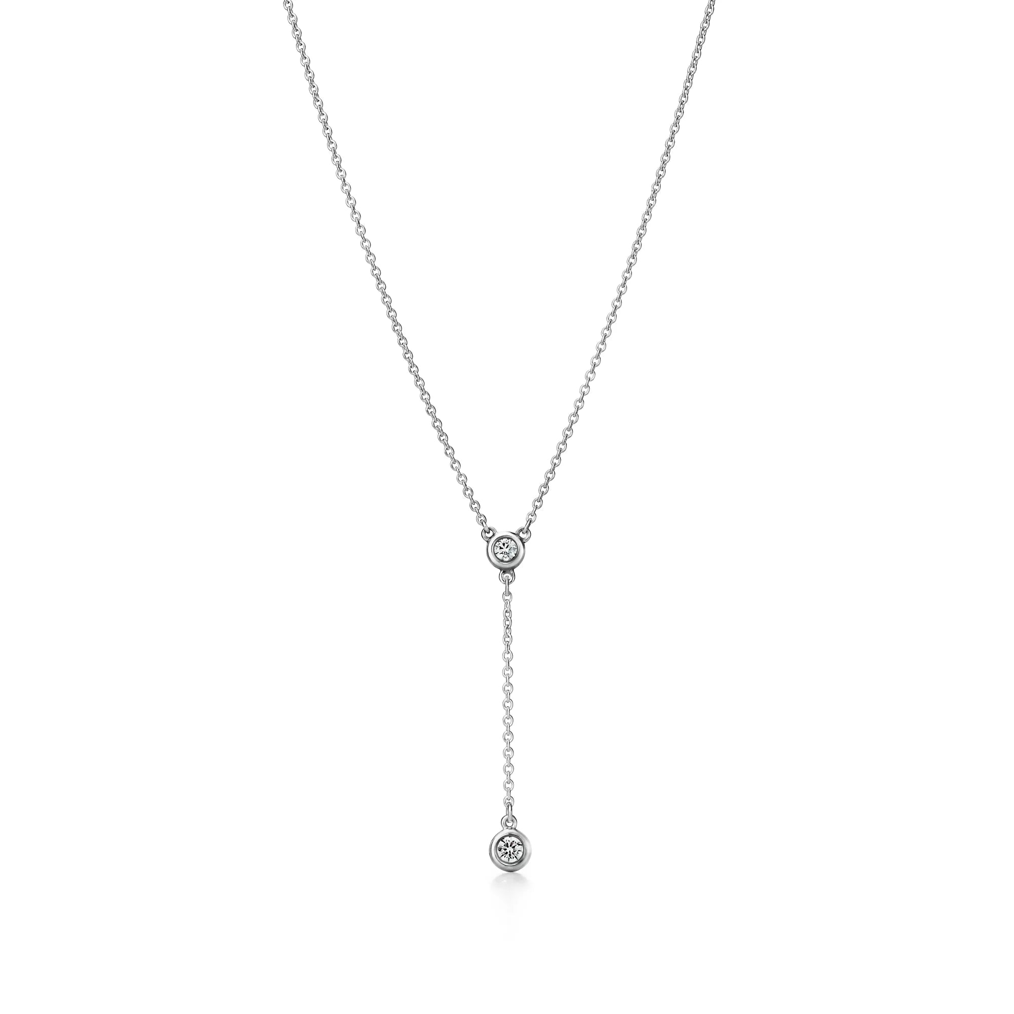 Carave Paris Solitaire Drop Lariat Diamond Necklace