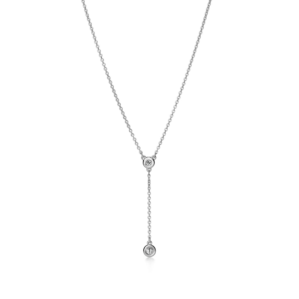 Carave Paris Solitaire Drop Lariat Diamond Necklace