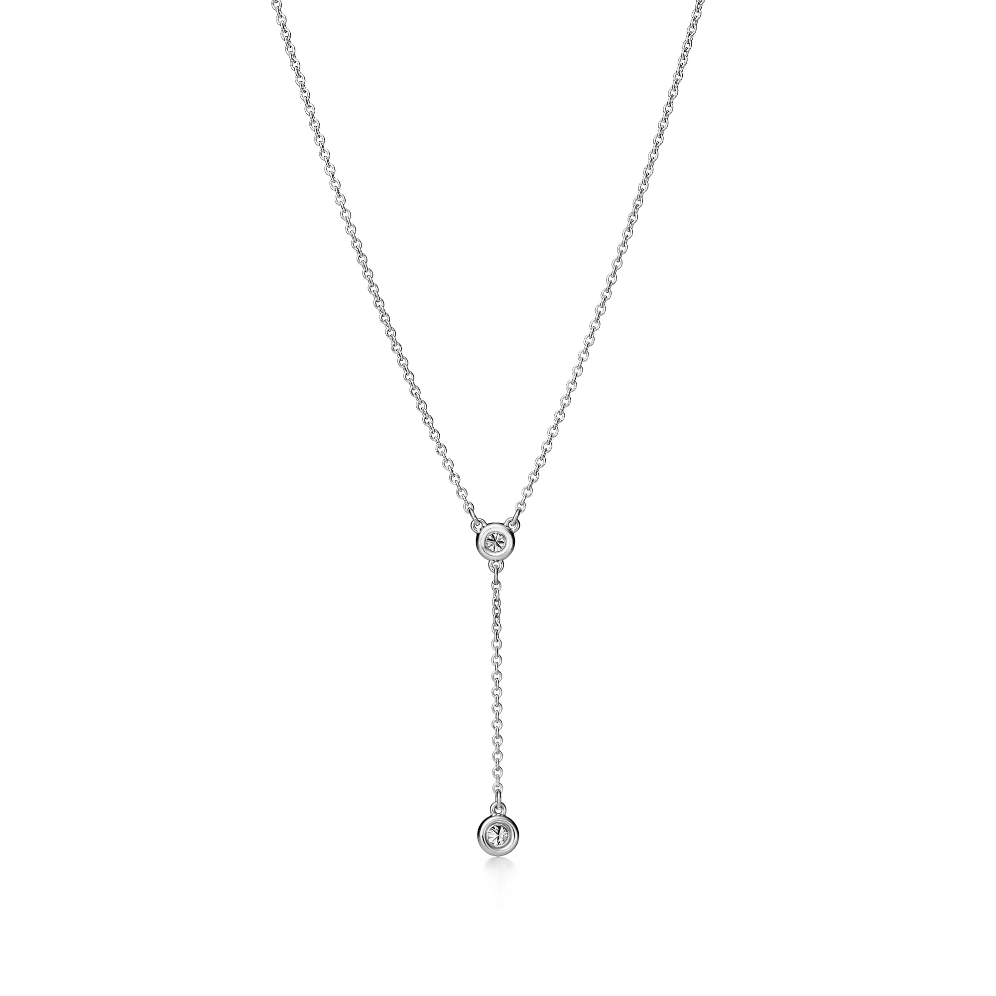 Carave Paris Solitaire Drop Lariat Diamond Necklace