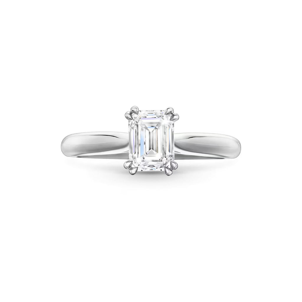 Carave Paris Solitaire Emerald Cut Diamond Engagement Ring