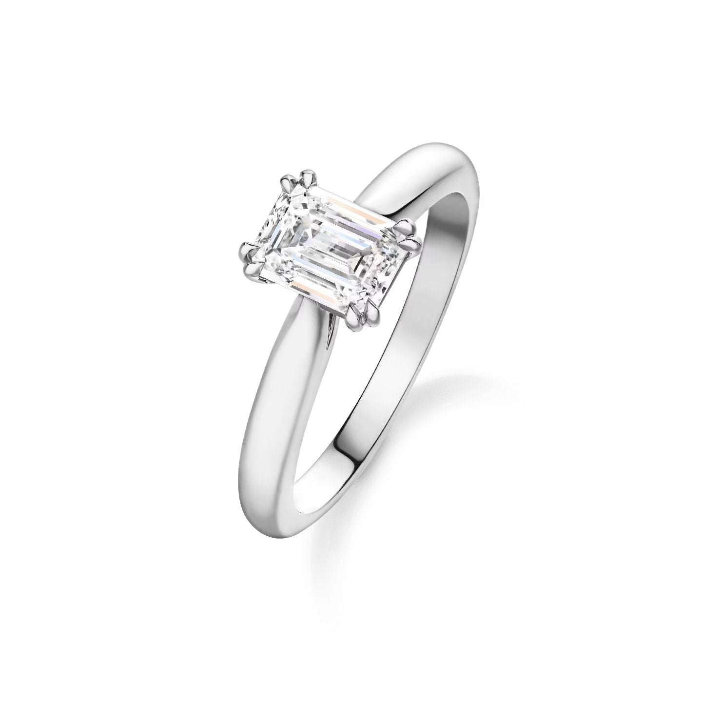 Carave Paris Solitaire Emerald Cut Diamond Engagement Ring