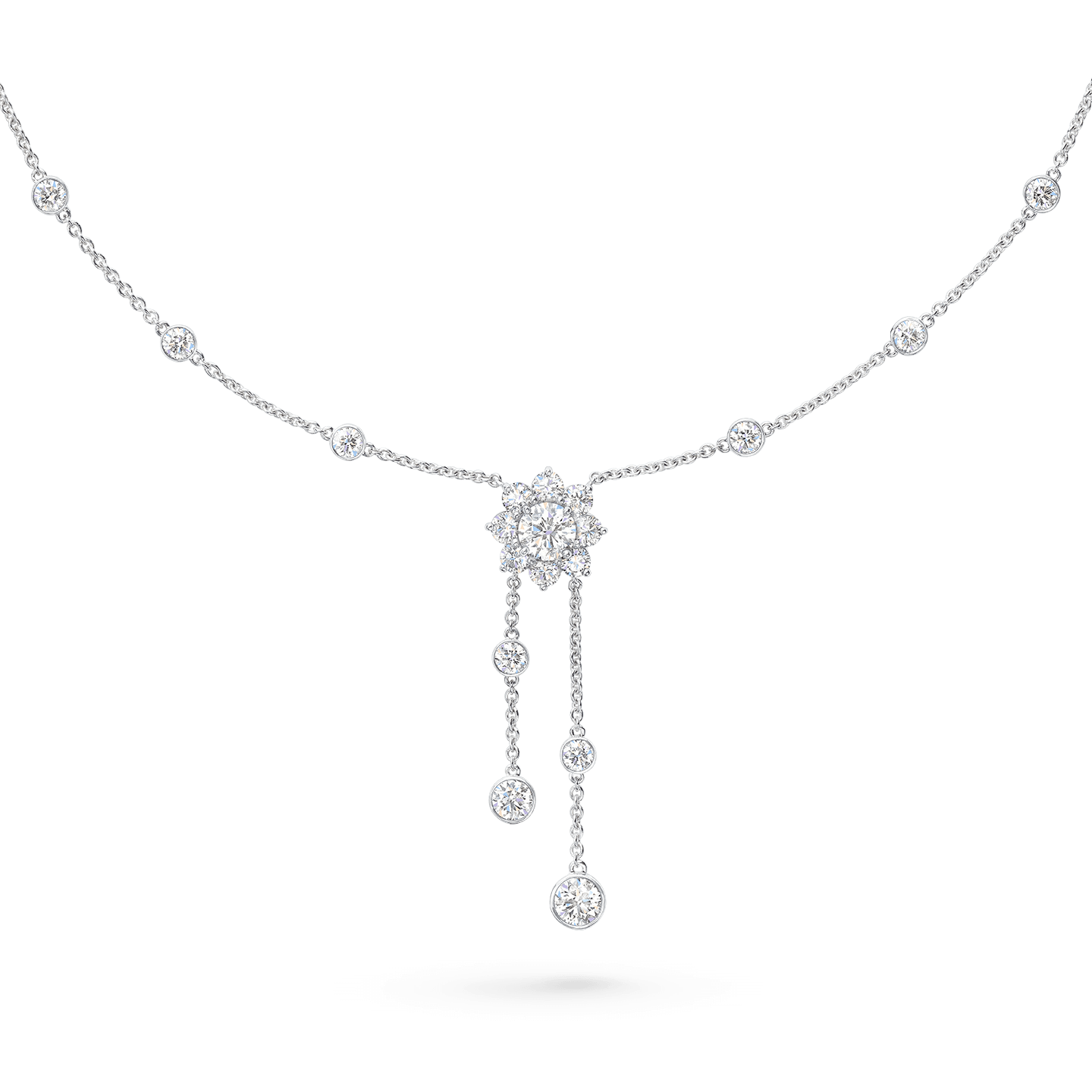 Carave Paris Sunflower Diamond Drop Necklace