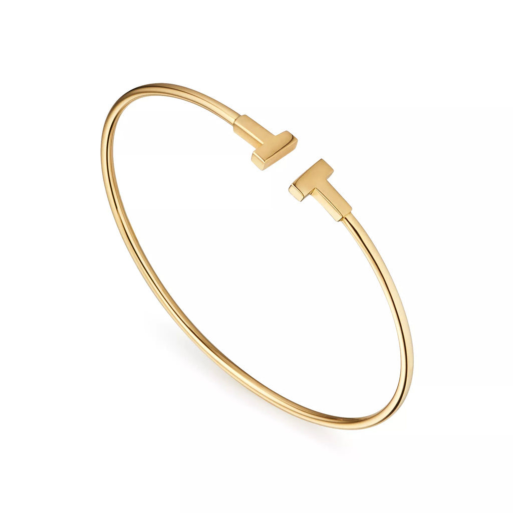 Carave Paris T Wire Gold Cuff Bracelet