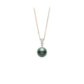 Carave Paris Tahitian Pearl Diamond Bail Pendant Necklace