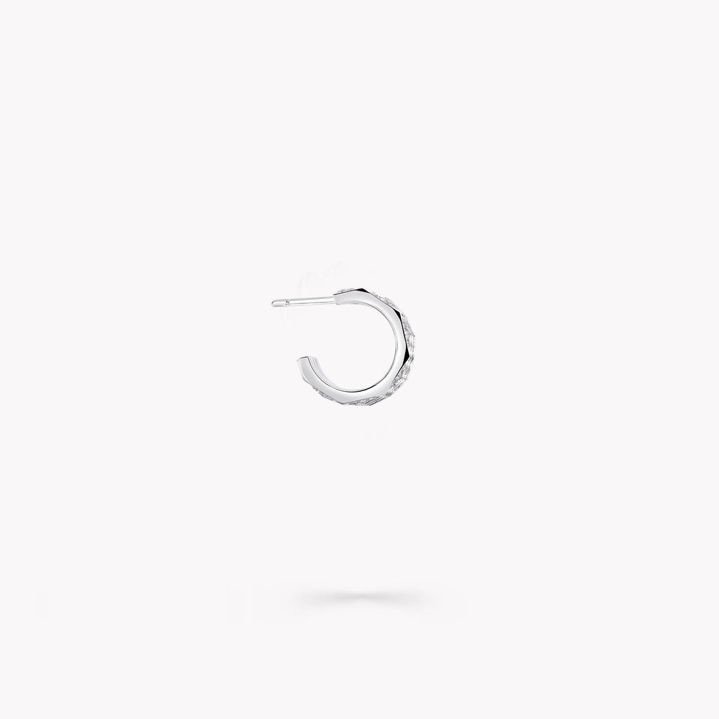 Carave Paris Textured Diamond Huggie Earrings